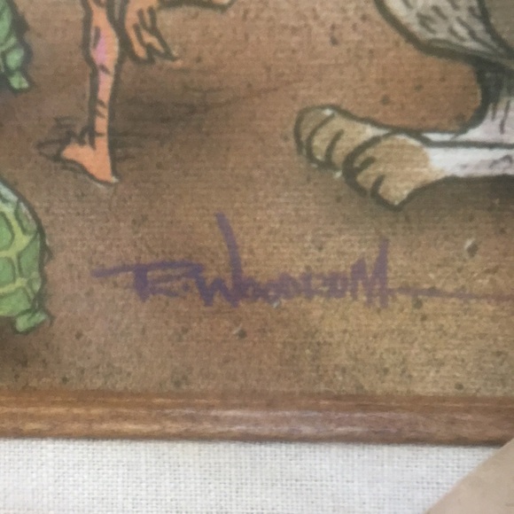 Noah’s Ark Canvas Painting Wood Frame Nursery Kids Room Wall Art - Picture 9 of 16